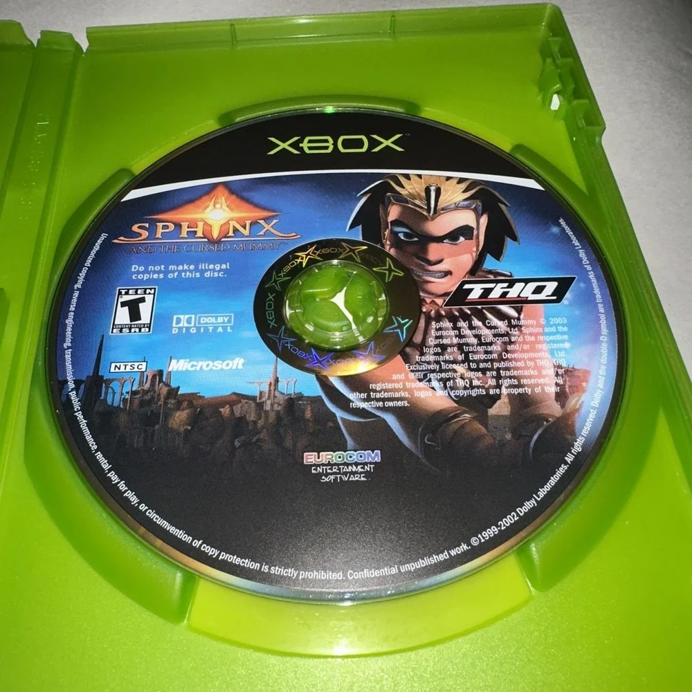 Sphinx and the Cursed Mummy (Microsoft Xbox, 2003) Complete W/ Manual Fast Ship
